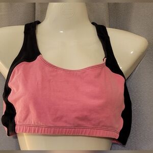 Fruit of the Loom Pink and Black Sports Bra
